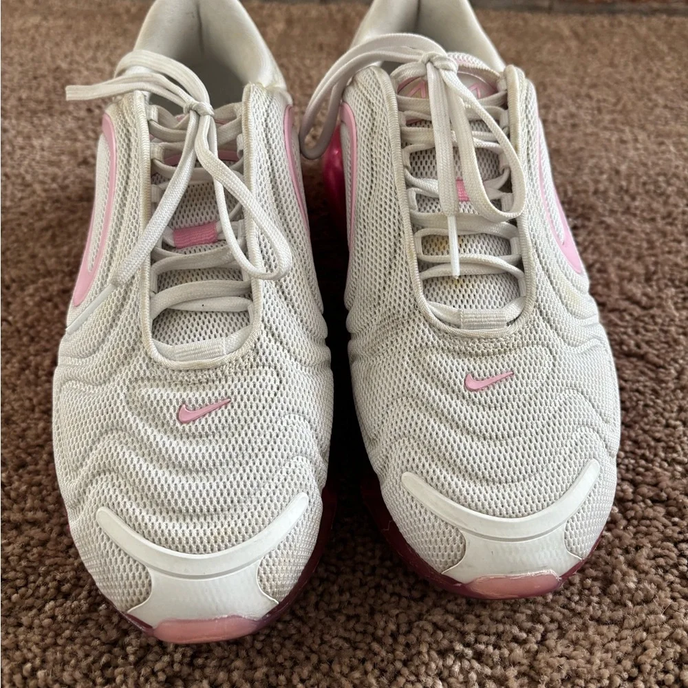 Nike Air Max 720 Pink and White Sneakers - Picture 3 of 8